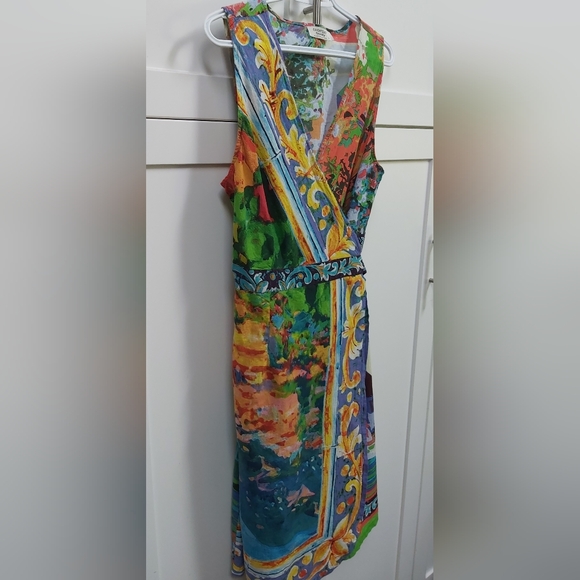 Orientique cotton wrap dress. - Picture 10 of 12
